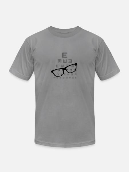 Vision screening with glasses - Unisex Jersey T-Shirt by Bella + Canvas - slate