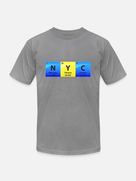 NYC New York City Periodic Table Of Elements Gift - Unisex Jersey T-Shirt by Bella + Canvas - slate