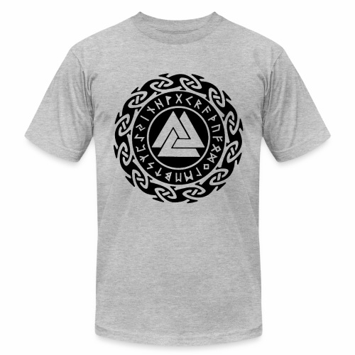 Viking Rune Valknut Wotansknot Gift Ideas - Unisex Jersey T-Shirt by Bella + Canvas