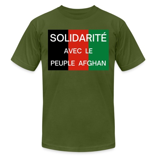 Solidarité avec le Peuple Afghan, Drapeau Afghan - Unisex Jersey T-Shirt by Bella + Canvas
