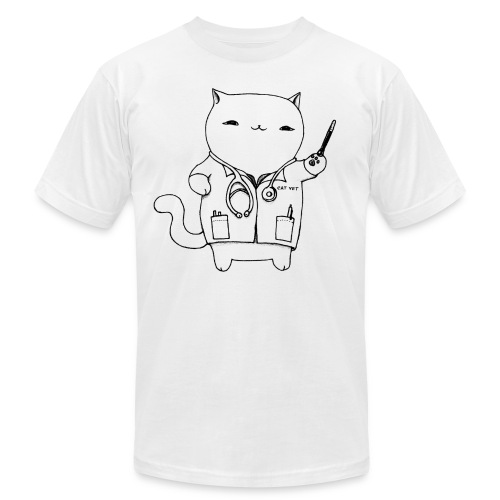 Cat Vet by Cassie Kitty Cassandra Graus (Black) - Unisex Jersey T-Shirt by Bella + Canvas