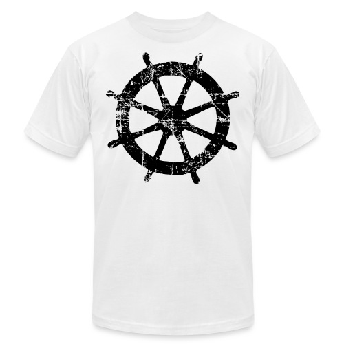 Steering Wheel (Vintage Black) Boating & Sailing - Unisex Jersey T-Shirt by Bella + Canvas