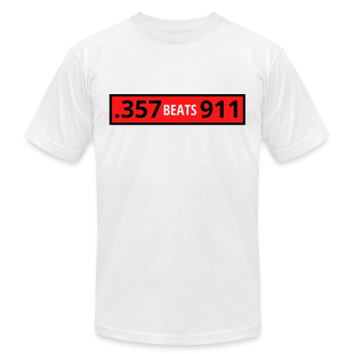 .357 Beats 911 (Rectangle logo) - Unisex Jersey T-Shirt by Bella + Canvas
