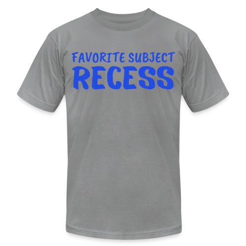 Favorite Subject RECESS (Blue Letters Version) - Unisex Jersey T-Shirt by Bella + Canvas