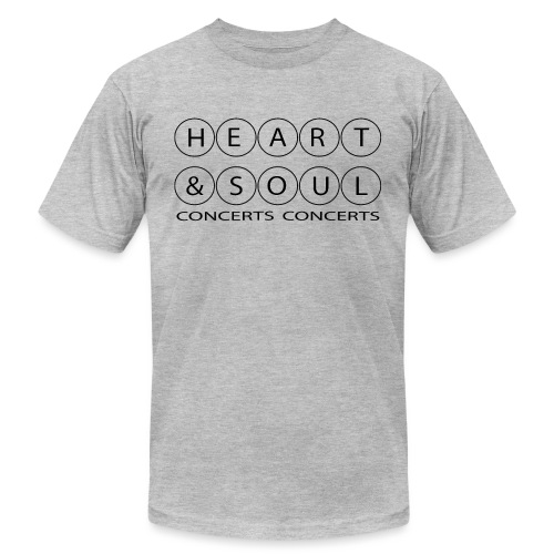 Heart & Soul Concerts - text horizon (no fill) - Unisex Jersey T-Shirt by Bella + Canvas