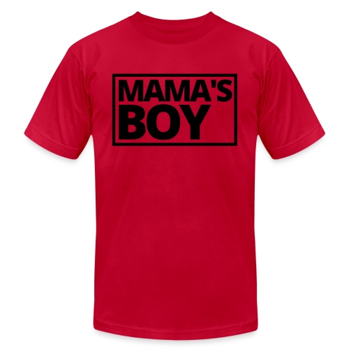 MAMA's Boy (Black Stamp Version) - Unisex Jersey T-Shirt by Bella + Canvas