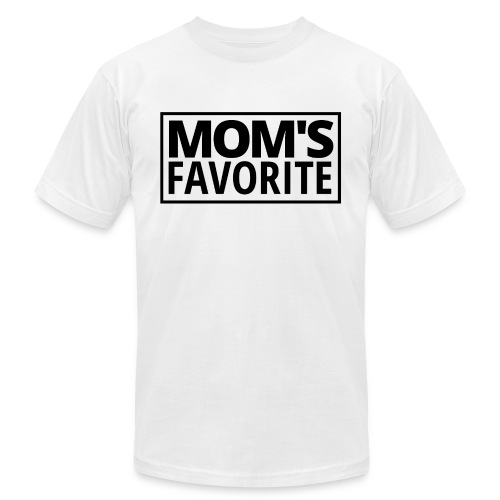 MOM'S FAVORITE (Black Stamp Logo) - Unisex Jersey T-Shirt by Bella + Canvas
