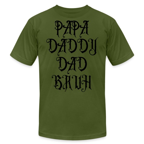 PAPA DADDY DAD BRUH Heavy Metal Father's Day Gift - Unisex Jersey T-Shirt by Bella + Canvas