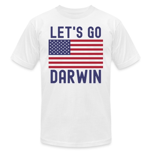 Let's Go Darwin American Flag - Unisex Jersey T-Shirt by Bella + Canvas