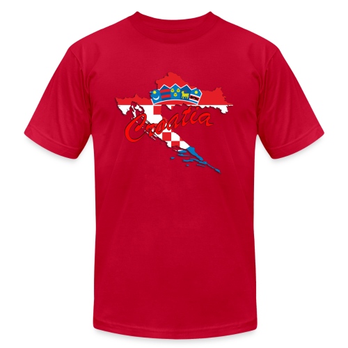 Croatia Football Team Colours T-Shirt Treasure Des - Unisex Jersey T-Shirt by Bella + Canvas