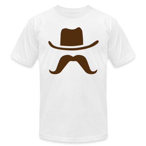 Hat & Mustache - Unisex Jersey T-Shirt by Bella + Canvas
