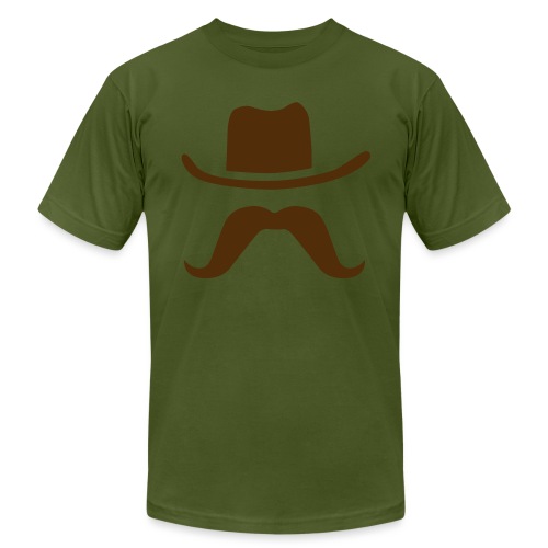 Hat & Mustache - Unisex Jersey T-Shirt by Bella + Canvas