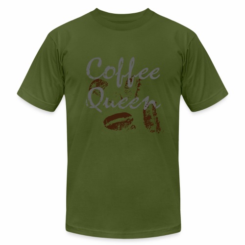 coffee queen beans grunge - Unisex Jersey T-Shirt by Bella + Canvas