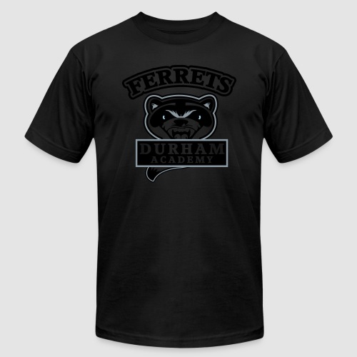 durham academy ferrets logo black - Unisex Jersey T-Shirt by Bella + Canvas