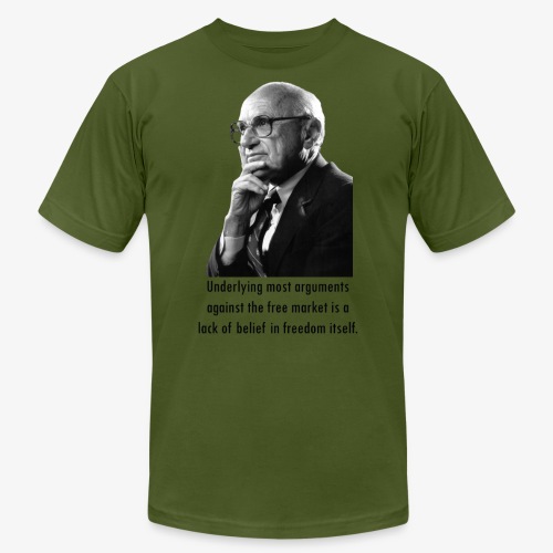 Milton Friedman Quotes - Unisex Jersey T-Shirt by Bella + Canvas
