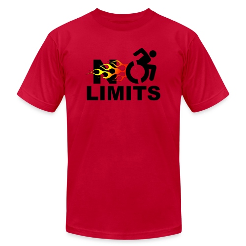 No limits for me with my wheelchair - Unisex Jersey T-Shirt by Bella + Canvas