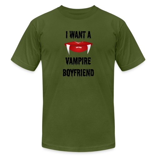 I Want a Vampire Boyfriend - Unisex Jersey T-Shirt by Bella + Canvas