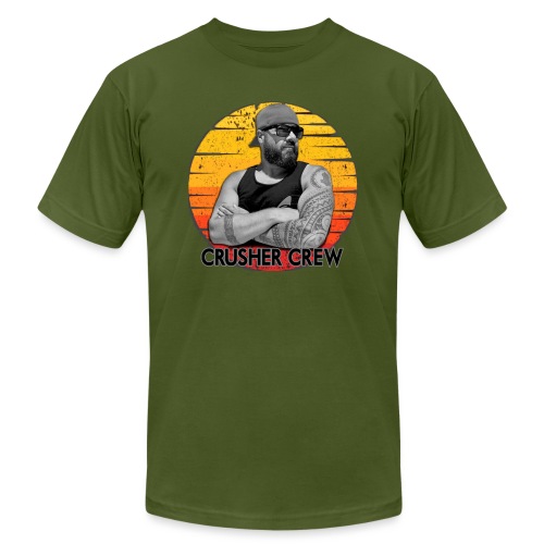 Crusher Crew Carl Crusher Sunset Circle - Unisex Jersey T-Shirt by Bella + Canvas
