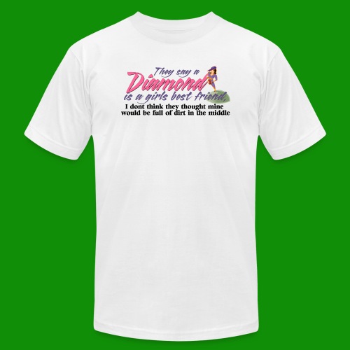 Softball Diamond is a girls Best Friend - Unisex Jersey T-Shirt by Bella + Canvas