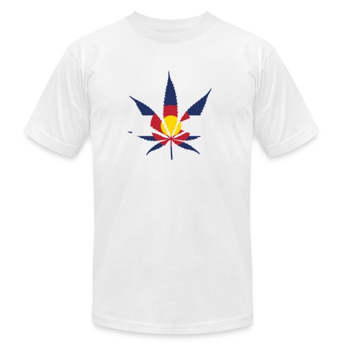 Colorado Pot Leaf Flag - Unisex Jersey T-Shirt by Bella + Canvas
