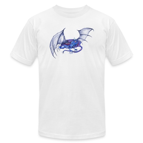 Long tail blue dragon - Unisex Jersey T-Shirt by Bella + Canvas