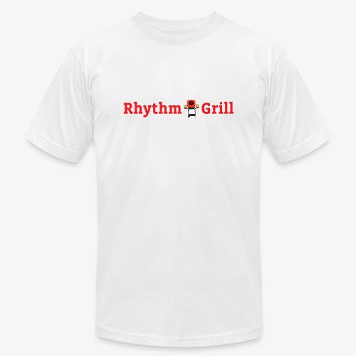 Rhythm Grill word logo - Unisex Jersey T-Shirt by Bella + Canvas