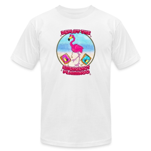 Emergency Flamingo - Unisex Jersey T-Shirt by Bella + Canvas