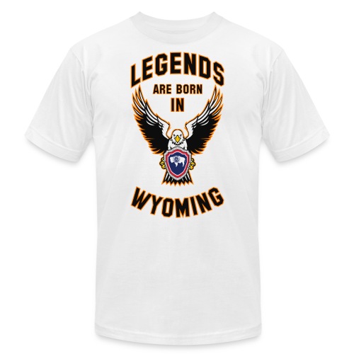Legends are born in Wyoming - Unisex Jersey T-Shirt by Bella + Canvas