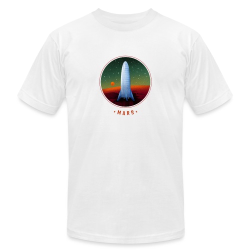 rocket astronaut mars - Unisex Jersey T-Shirt by Bella + Canvas
