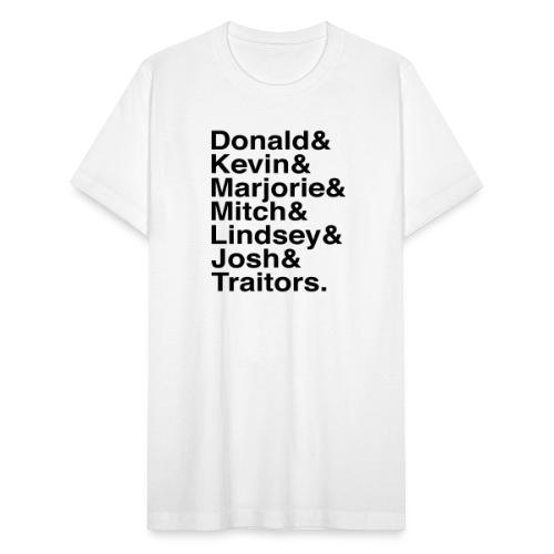 Republican Traitors Name Stack - Unisex Jersey T-Shirt by Bella + Canvas