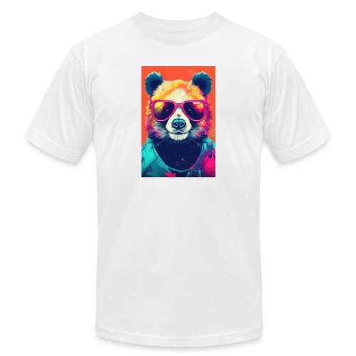 Panda in Pink Sunglasses - Unisex Jersey T-Shirt by Bella + Canvas
