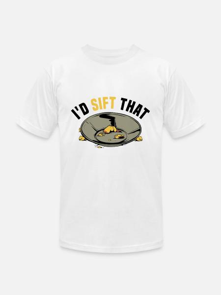 Panning for gold - Unisex Jersey T-Shirt by Bella + Canvas - white