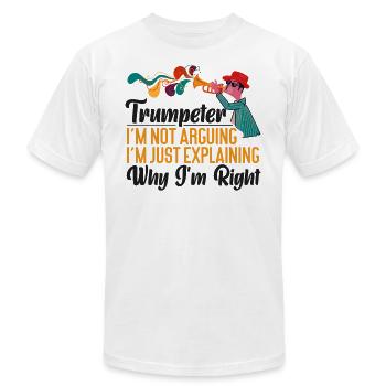 Trumpet Player Trumpeter I'm Not - Unisex Jersey T-Shirt by Bella + Canvas - white - Front - Jose (178cm)