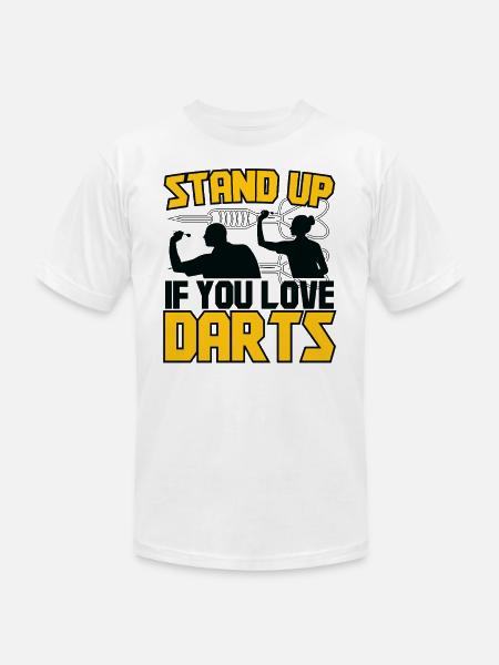 Darts Dart Player - Unisex Jersey T-Shirt by Bella + Canvas - white