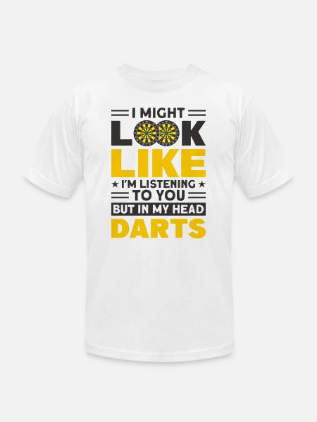 Darts Dart Player - Unisex Jersey T-Shirt by Bella + Canvas - white