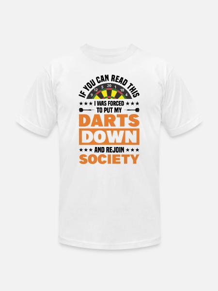 Darts Dart Player - Unisex Jersey T-Shirt by Bella + Canvas - white