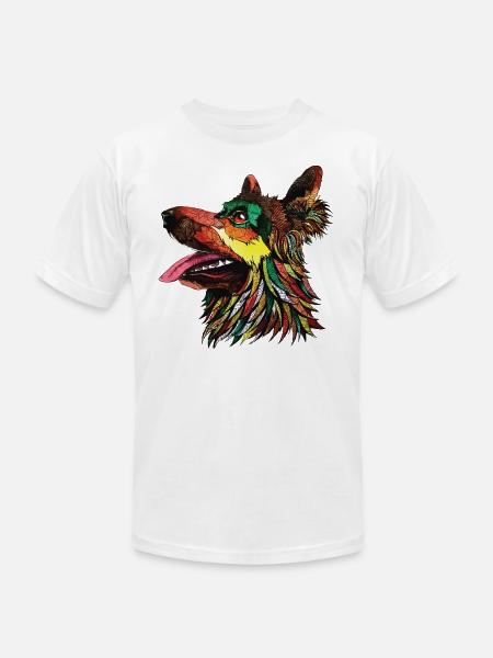 German Shepherd Dog - Unisex Jersey T-Shirt by Bella + Canvas - white