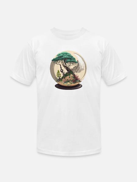 Bonsai Tree Terrarium - Unisex Jersey T-Shirt by Bella + Canvas - white