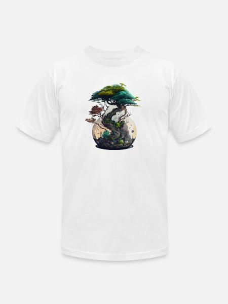 Bonsai Tree Terrarium - Unisex Jersey T-Shirt by Bella + Canvas - white