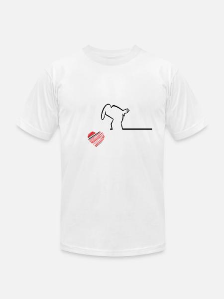 heart bag - Unisex Jersey T-Shirt by Bella + Canvas - white
