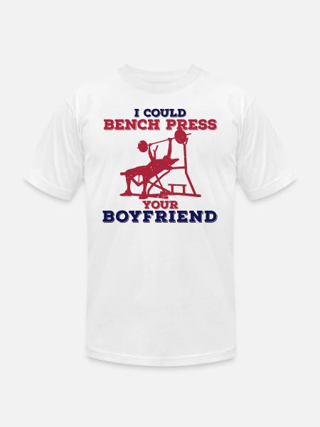 Bench Press - Unisex Jersey T-Shirt by Bella + Canvas - white