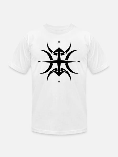 Tribal Compass Crop Circle - Unisex Jersey T-Shirt by Bella + Canvas - white