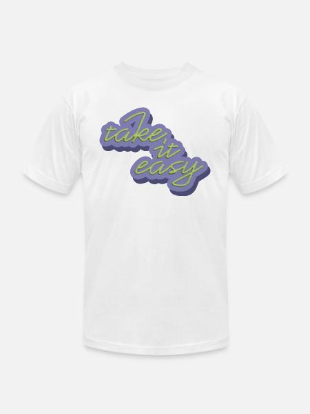 Take It Easy - Unisex Jersey T-Shirt by Bella + Canvas - white