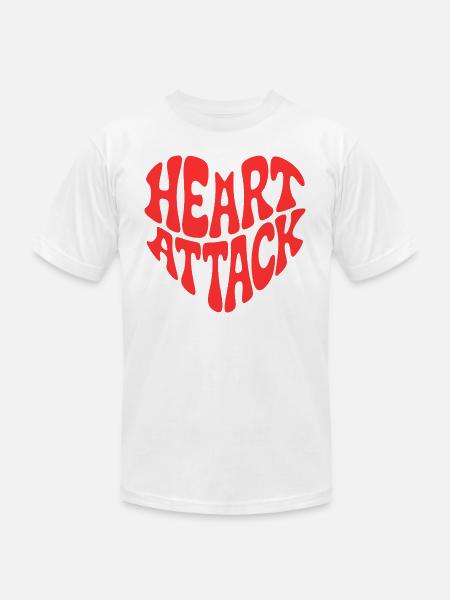 HEART ATTACK - Unisex Jersey T-Shirt by Bella + Canvas - white