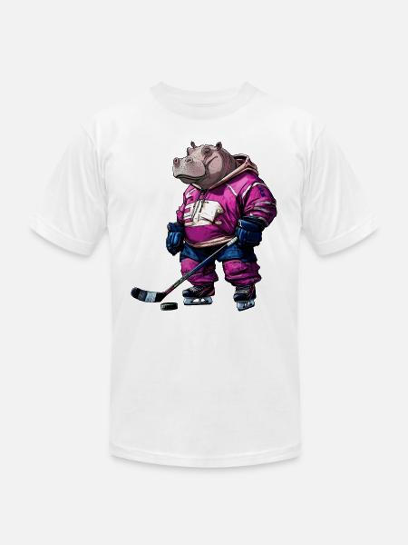 Hippos ice hockey - Unisex Jersey T-Shirt by Bella + Canvas - white