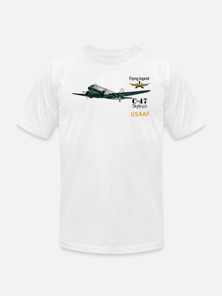 C-47 - Unisex Jersey T-Shirt by Bella + Canvas - white