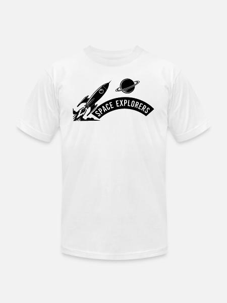 Space Explorers Logo - Unisex Jersey T-Shirt by Bella + Canvas - white