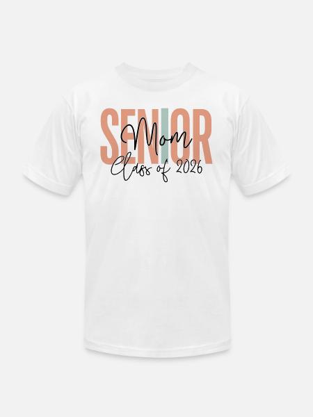 Senior Mom Class Of 2026 - Unisex Jersey T-Shirt by Bella + Canvas - white