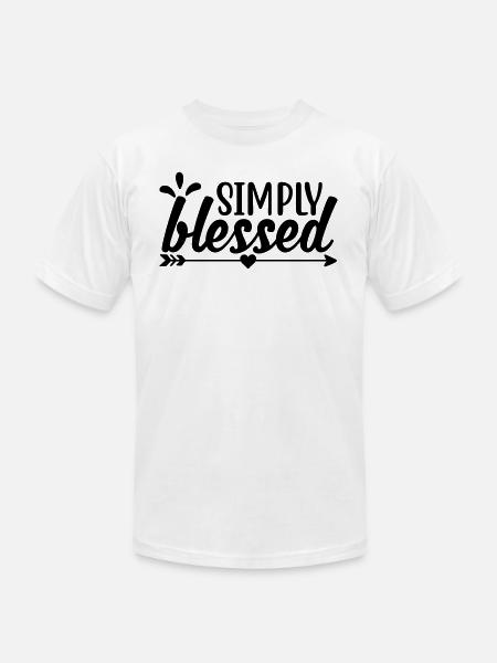 Simply Blessed - Unisex Jersey T-Shirt by Bella + Canvas - white