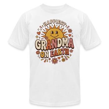 Happiest Grandma on Earth - Unisex Jersey T-Shirt by Bella + Canvas - white - Front - Jose (178cm)